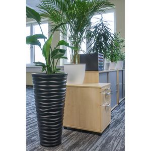 Produktbild für Übertopf Prosperplast Sand Slim, anthrazit, Ø 30 x 52 cm