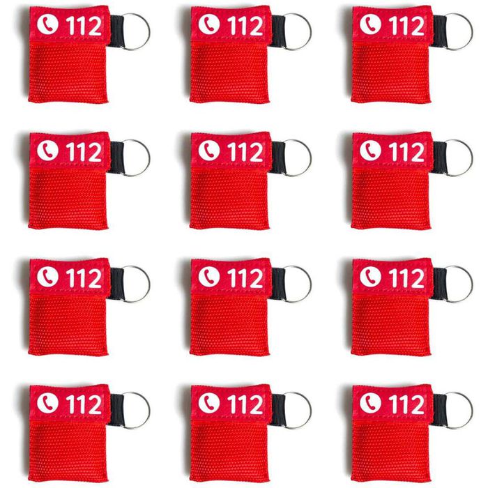 Flexeo Beatmungsmaske DIN 13154, rot, Einweg, mit Schutzfilter, im
