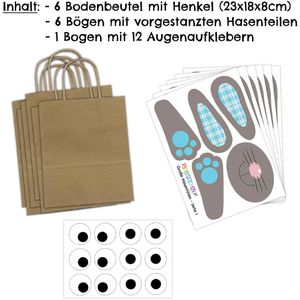 Produktbild für Geschenktüte Papierdrachen 060-007-001 DIY bunte Osterhasen