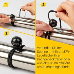 Produktbild für Planenspanner PRETEX SC-285, schwarz, 25 Stück