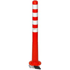 Absperrpfosten UvV Flex Ecoline 100, orange/weiß, Kunststoff