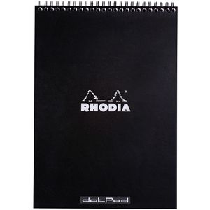 Produktbild für Notizblock Rhodia 185039C, dotpad, schwarz, A4