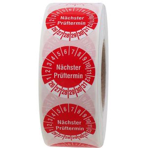 Produktbild für Prüfplaketten Böttcher-AG Nächster Prüftermin