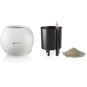 Produktbild für Blumenampel Lechuza PURO Color 20 + Makramee weiß