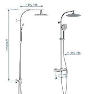 Produktbild für Duschsystem Schütte Madura Fresh, verchromt