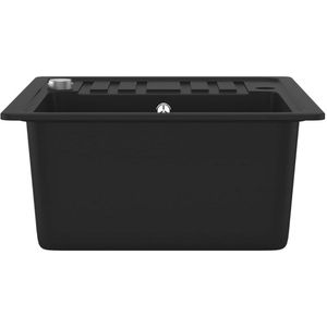 Produktbild für Spülbecken vidaXL 142952, Einzelbecken, schwarz