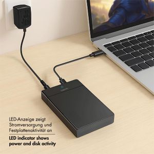 Produktbild für Festplattengehäuse LogiLink UA0460, schwarz