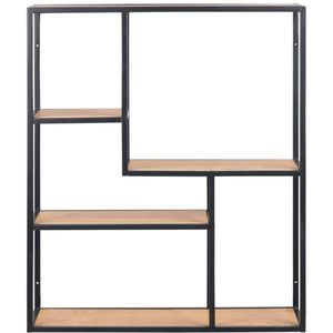 Produktbild für Wandregal AC-Design Seaford, schwarz / wildeiche