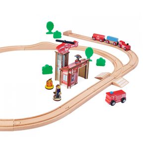 Produktbild für Spielzeugeisenbahn Eichhorn Bahn, Set Feuerwehr
