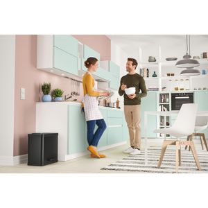 Produktbild für Mülleimer Hailo Öko trio Plus L, schwarz