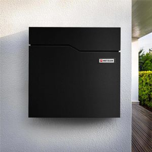 Produktbild für Briefkasten Metzler Hoffmann SF, schwarz, aus Stahl