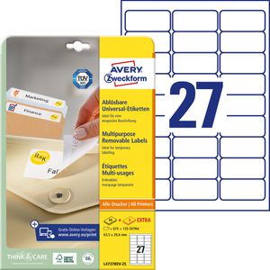 Universaletiketten Zweckform L4737REV-25, weiß