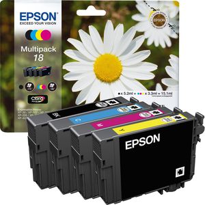 Produktbild für Tinte Epson 18 C13T180640 Gänseblümchen, Multipack
