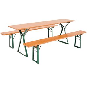 Bierzeltgarnitur RUKU1952 204331, Kiefer / grün