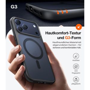Produktbild für Handyhülle Torras Guardian Magnetic Series, MagSafe, schwarz