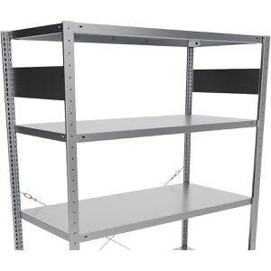 Produktbild für Schwerlastregal META-Regalbau 9900013273, 5 Metallböden