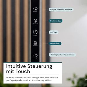 Produktbild für Stehlampe Luxula LX700196, LED, grau, 203 cm