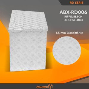Produktbild für Deichselbox ALUBOX-Alukiste ABX-RD006, Aluminium Riffelblech