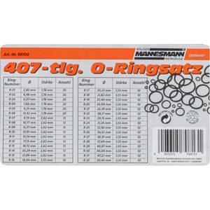 Produktbild für Dichtungsring BrüderMannesmann O-Ringsatz, 2,9 mm - 50,4 mm