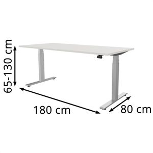 Produktbild für Schreibtisch fm-Büromöbel fouraction weiß / silber