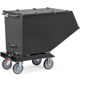 Produktbild für Kippbehälter-Deckel Fetra 47D4, anthrazit, aus Stahl