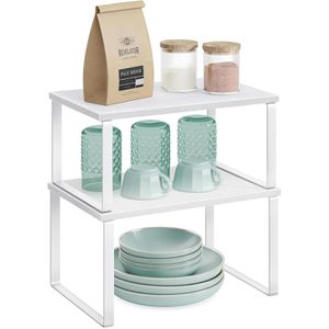 Küchenregal Songmics KCS02W01, weiß, 2er Set