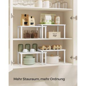 Produktbild für Küchenregal Songmics KCS027W01, weiß, 4er Set