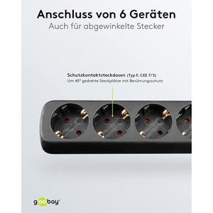 Produktbild für Steckdosenleiste Goobay 38839, mit 5m Kabel