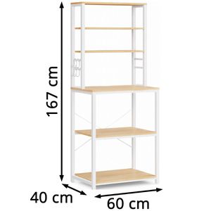 Produktbild für Küchenregal Vasagle KKS024W09, eiche