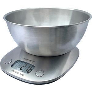 Produktbild für Küchenwaage esperanza EKS008, mit Schüssel &amp; Tara-Funktion, 1g