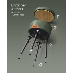 Produktbild für Sitzhocker Vasagle EKHO, LOM005C01, mit Stauraum, bis 150 kg
