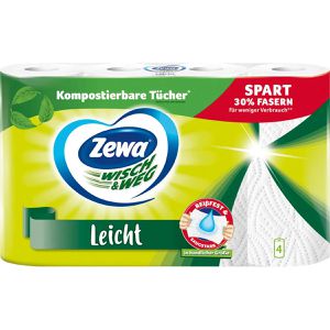 Produktbild für Küchenrolle Zewa Wisch&amp;Weg leicht, 30% weniger Fasern, 2-lagig