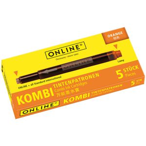Füllerpatronen Online 17174 Kombipatrone, orange