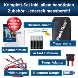 Produktbild für Multimeter PeakTech P 3442, digital, True RMS, App-fähig