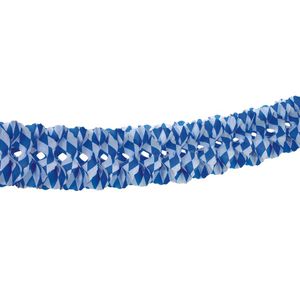 Papstar Girlande 81001 Bayrisch Blau, 10m, Papier, blau/weiß