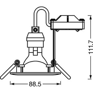 Produktbild für LED-Einbaustrahler OSRAM Recess, warmweiß