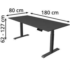 Produktbild für Schreibtisch Kerkmann Move 1 stable, anthrazit / anthrazit