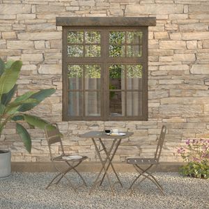 Produktbild für Bistrotisch Feros Breeze, cappuccino, wetterfest, 3-teilig