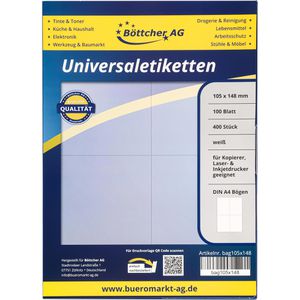 Produktbild für Universaletiketten Böttcher-AG Premium, selbstklebend, weiß