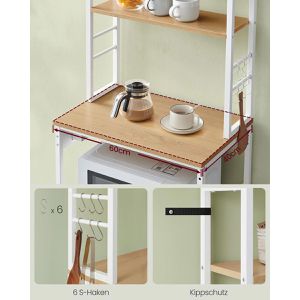 Produktbild für Küchenregal Vasagle KKS124Y01, goldeiche