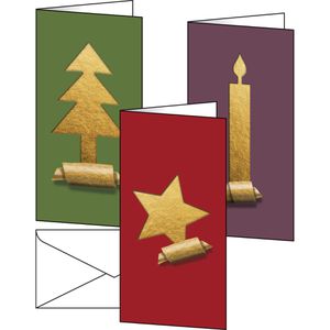 Produktbild für Weihnachtskarte Sigel DS080 Cut-Out Style sortiert