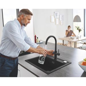 Produktbild für Spülbecken GROHE K700 Kompositspüle, Einzelbecken, schwarz