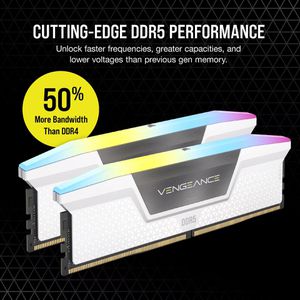 Produktbild für Arbeitsspeicher Corsair Vengeance RGB, CMH32GX5M2E6000C36W
