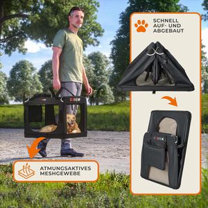 Produktbild für Tiertransportbox CADOCA Gr. XL, aus Stoff