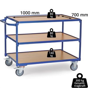 Produktbild für Tischwagen Fetra 2954, aus Metall &amp; Holz