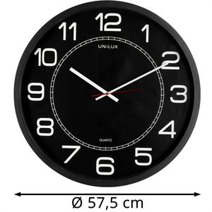 Produktbild für Wanduhr Unilux Mega, Kunststoff, analog, Quarzuhr