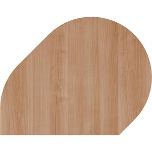 Anbautisch Hammerbacher LA81, nussbaum / silber