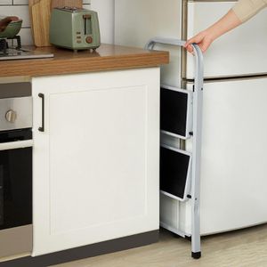 Produktbild für Klapptritt Songmics GSL12WT, weiß, aus Stahl