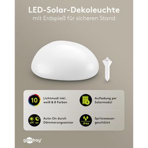 Produktbild für Wegeleuchte Goobay 80205, Kunststoff, weiß