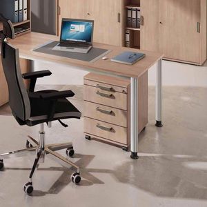 Produktbild für Rollcontainer Hammerbacher Solid, aus Holz, nussbaum